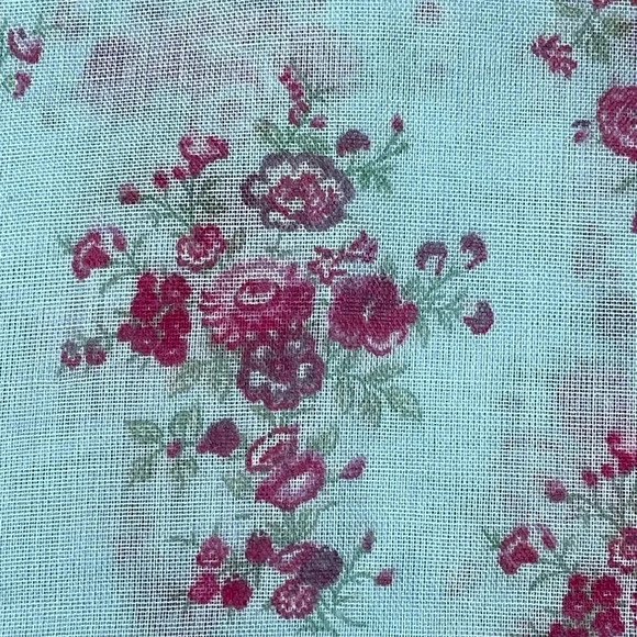 Uniqlo Green Gate Limited Edition Blue & Pink Floral Cottagecore Rectangle Scarf - Picture 7 of 11